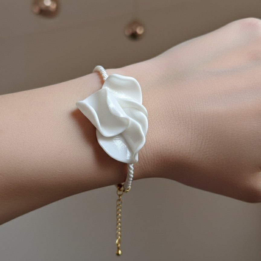 Bracciale Leaf in Argilla Polimerica e Nylon - CretArte - CretArte