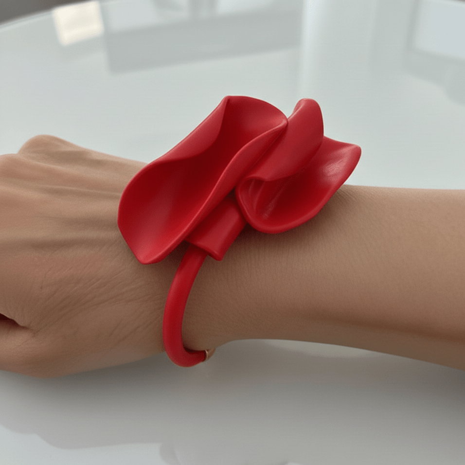 Bracciale Second Bloom Rosso Fuoco - CretArte - CretArte