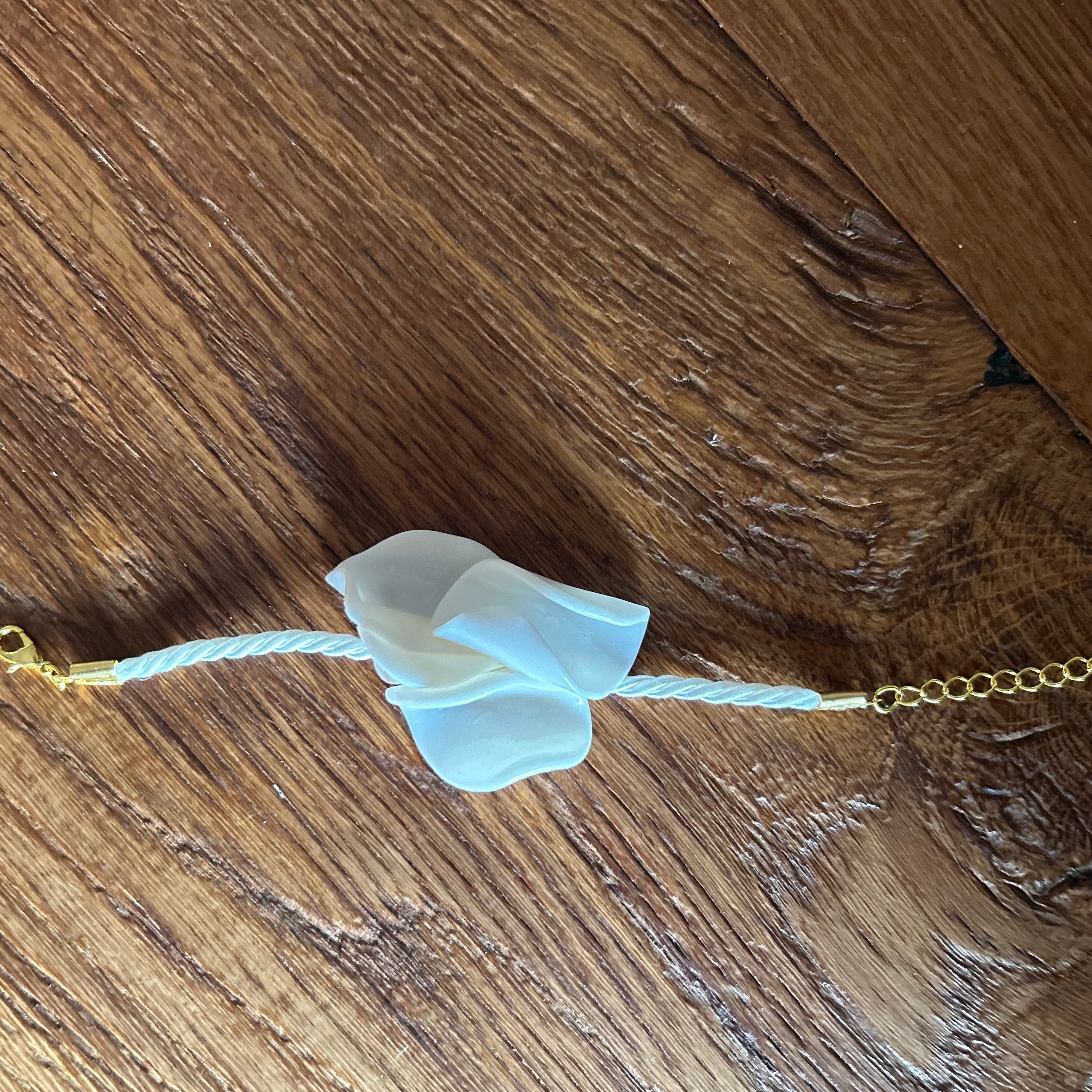 Bracciale Leaf in Argilla Polimerica e Nylon- CretArte
