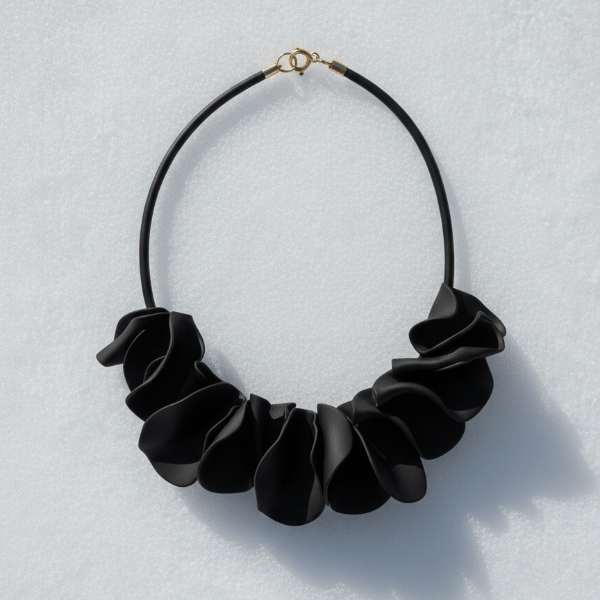 Collana grande Terrabloom - Nera - CretArte