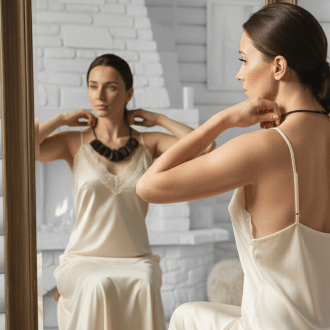 Collana grande Terrabloom - Nera - CretArte