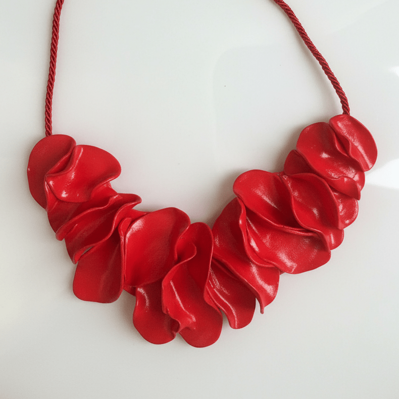 Collana Grande Anima e Corda Rossa - CretArte