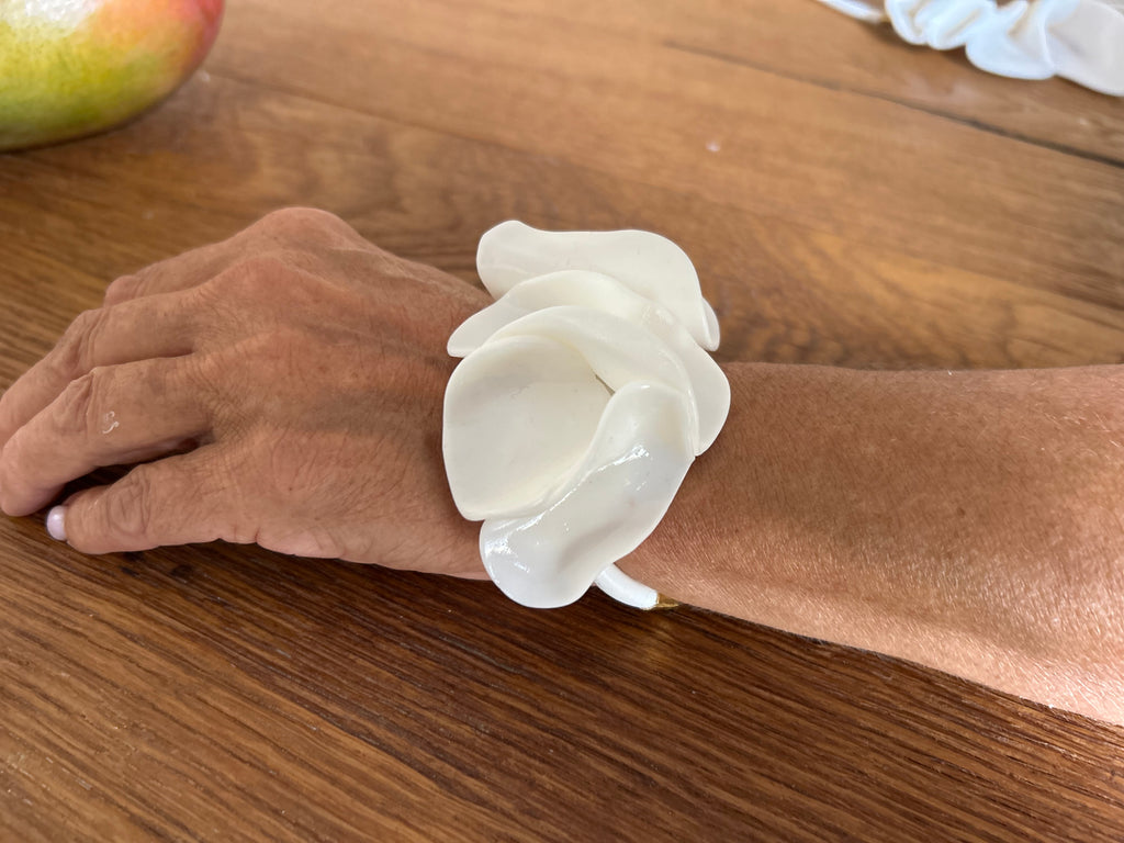 Bracciale Bloom Scultoreo Argilla Polimerica e Caucciù