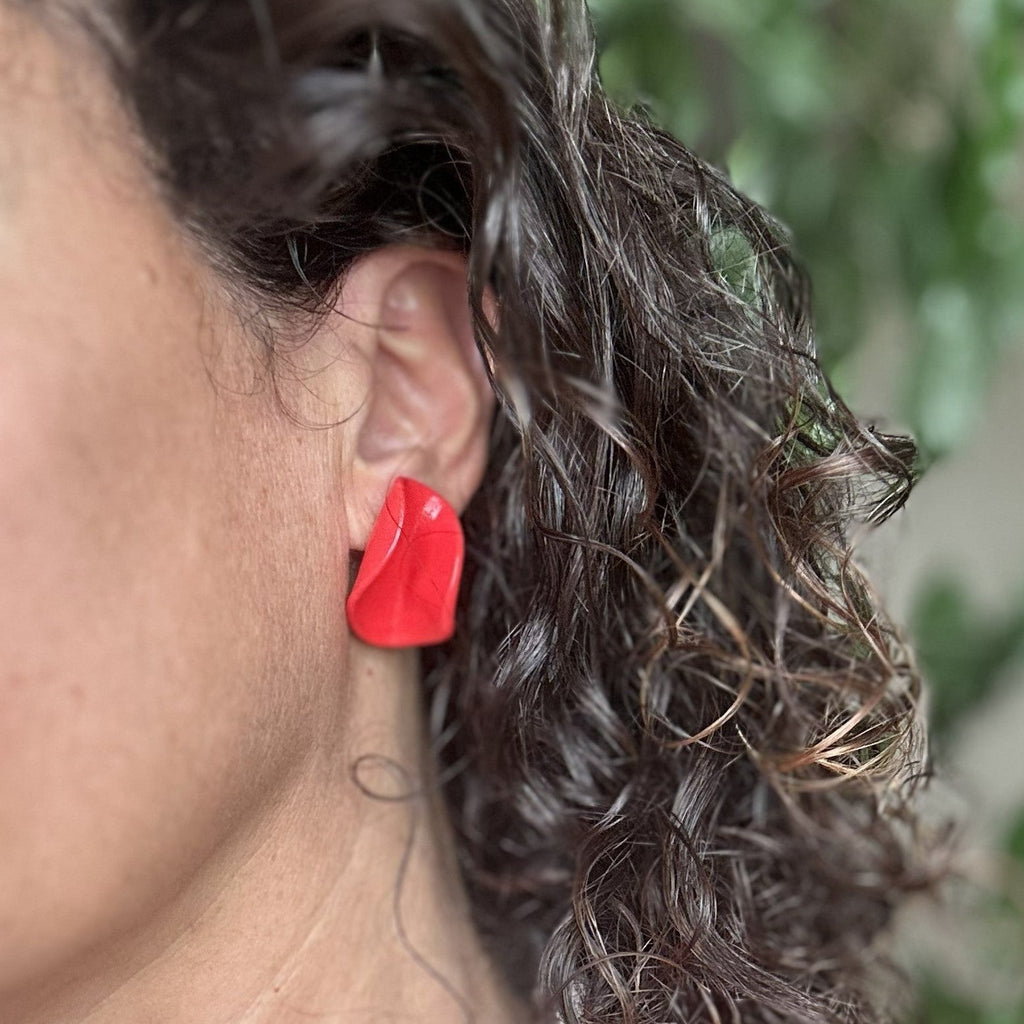 Orecchini Pendenti Sospiri Rossi - CretArte