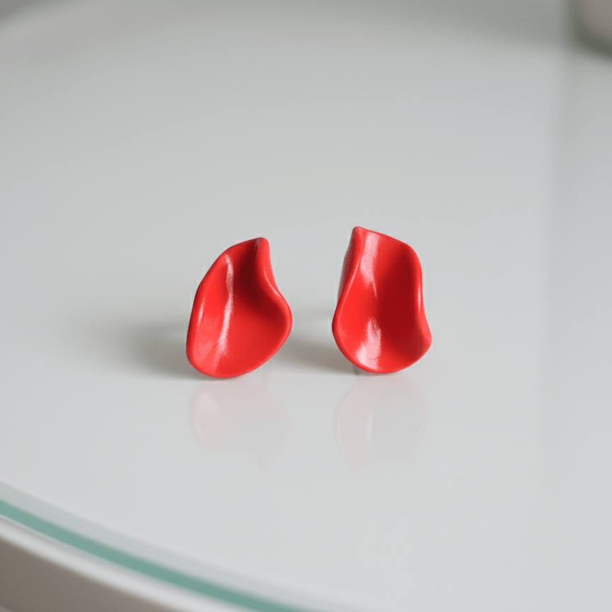 Orecchini Pendenti Sospiri Rossi - CretArte