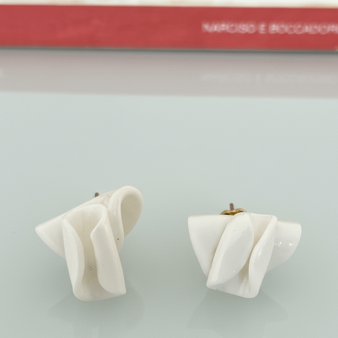 Orecchini a Lobo Fiamma in Argilla Polimerica - CretArte - CretArte