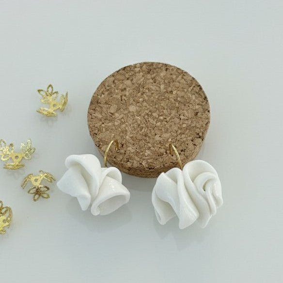 Orecchini Pendenti Mini Flower in Argilla Polimerica - CretArte - CretArte