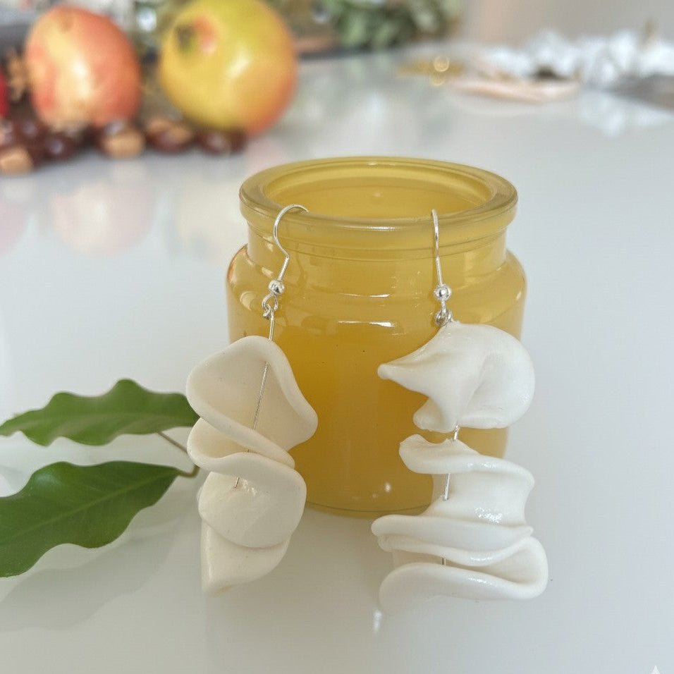 Orecchini Pendenti Petali in Argilla Polimerica - CretArte - CretArte