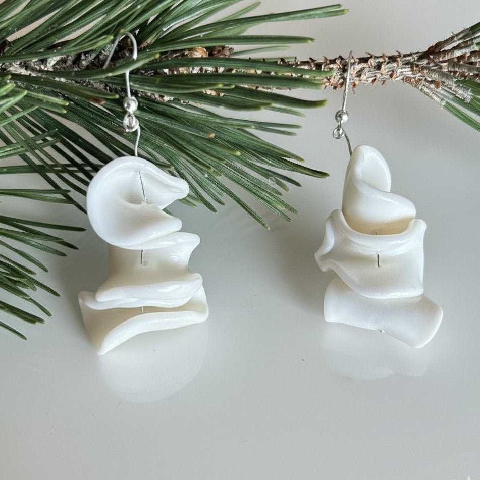 Orecchini Pendenti Petali in Argilla Polimerica - CretArte - CretArte