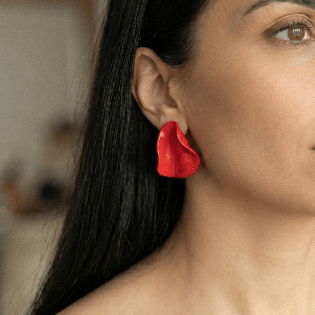 Orecchini Pendenti Sospiri Rossi - CretArte