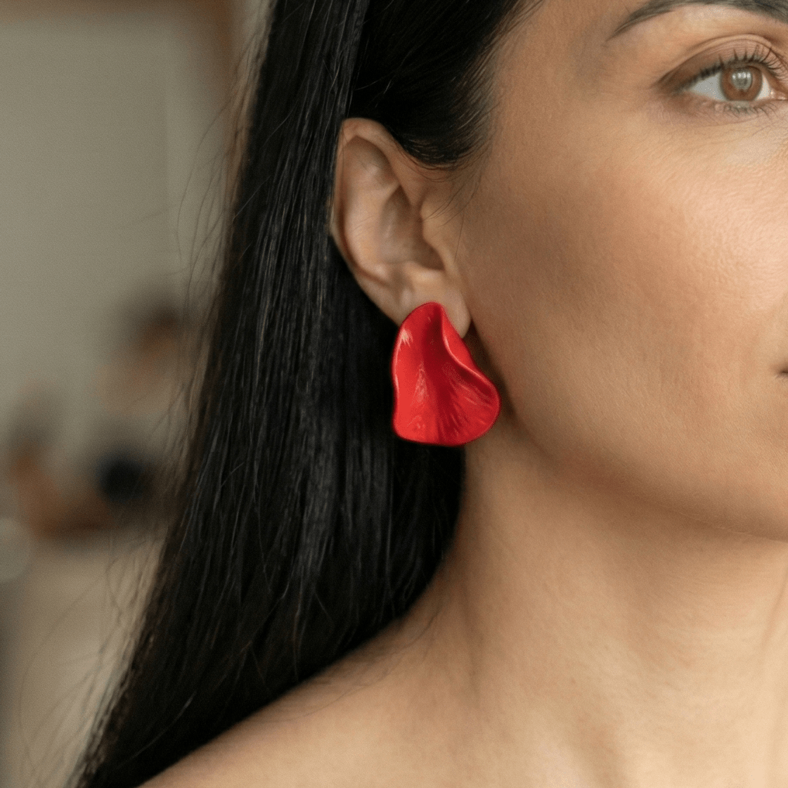 Orecchini Pendenti Sospiri Rossi - CretArte